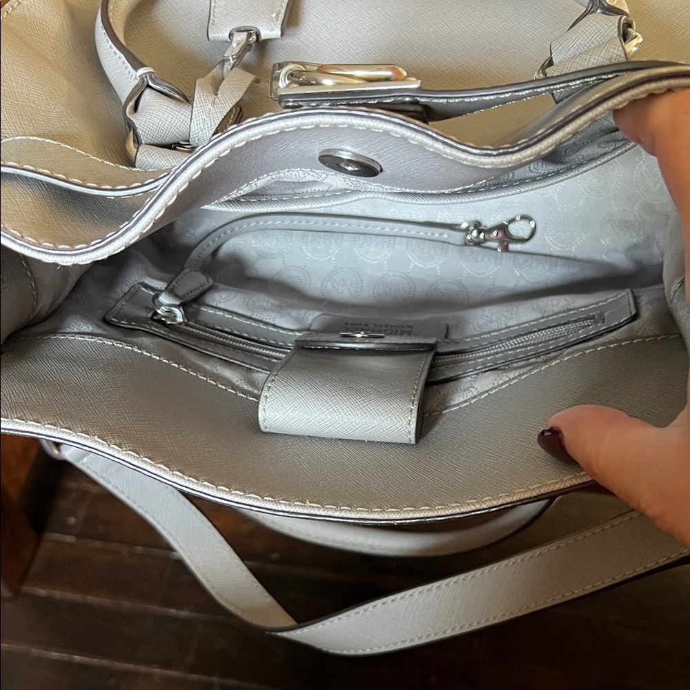 Michael Kors Light Gray Satchel - Picture 5 of 6
